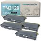 Pack de 4 toners compatible BROTHER TN2120 XL negro